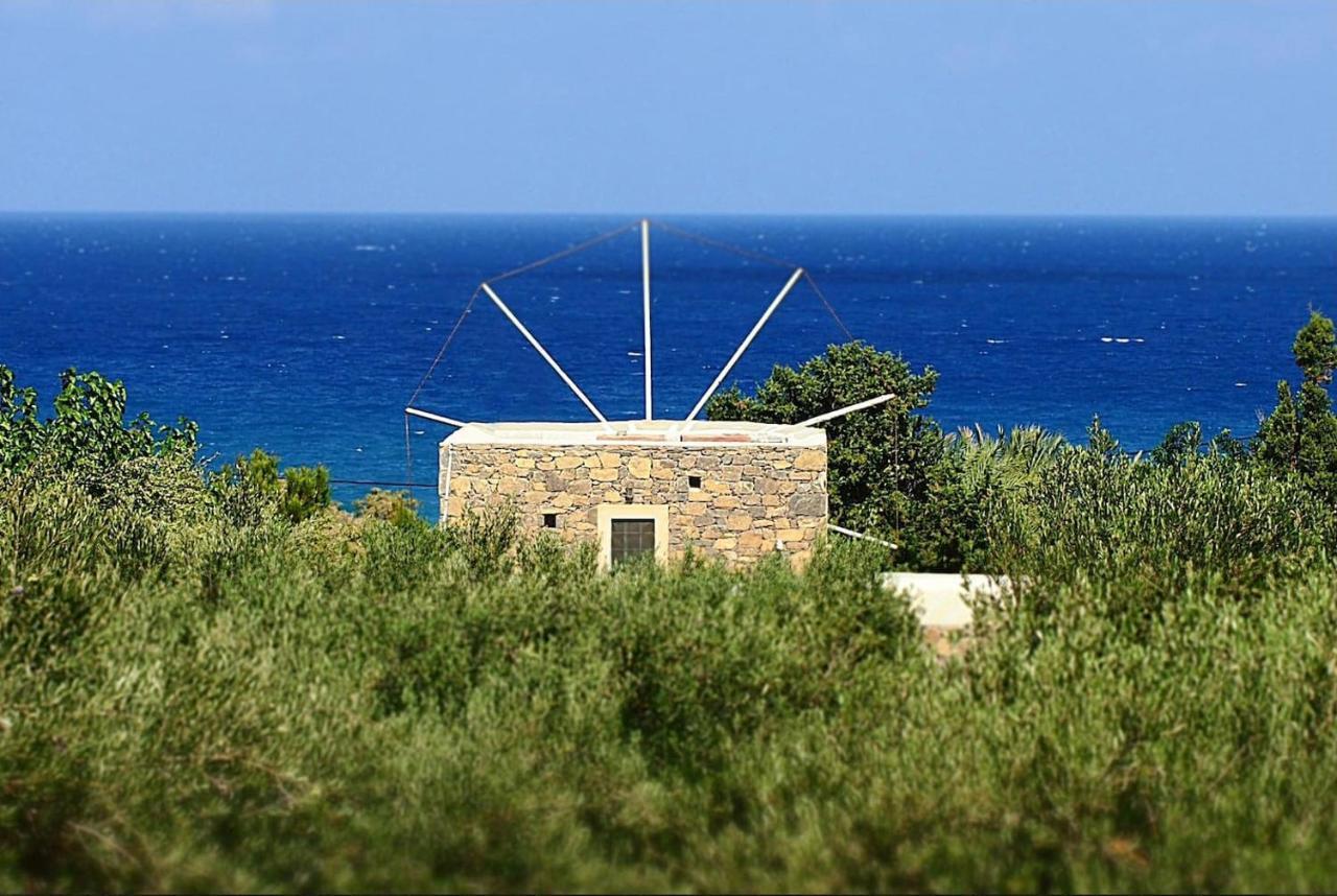 Authentic Cretan Stone Windmill Villa Sitia  Eksteriør billede