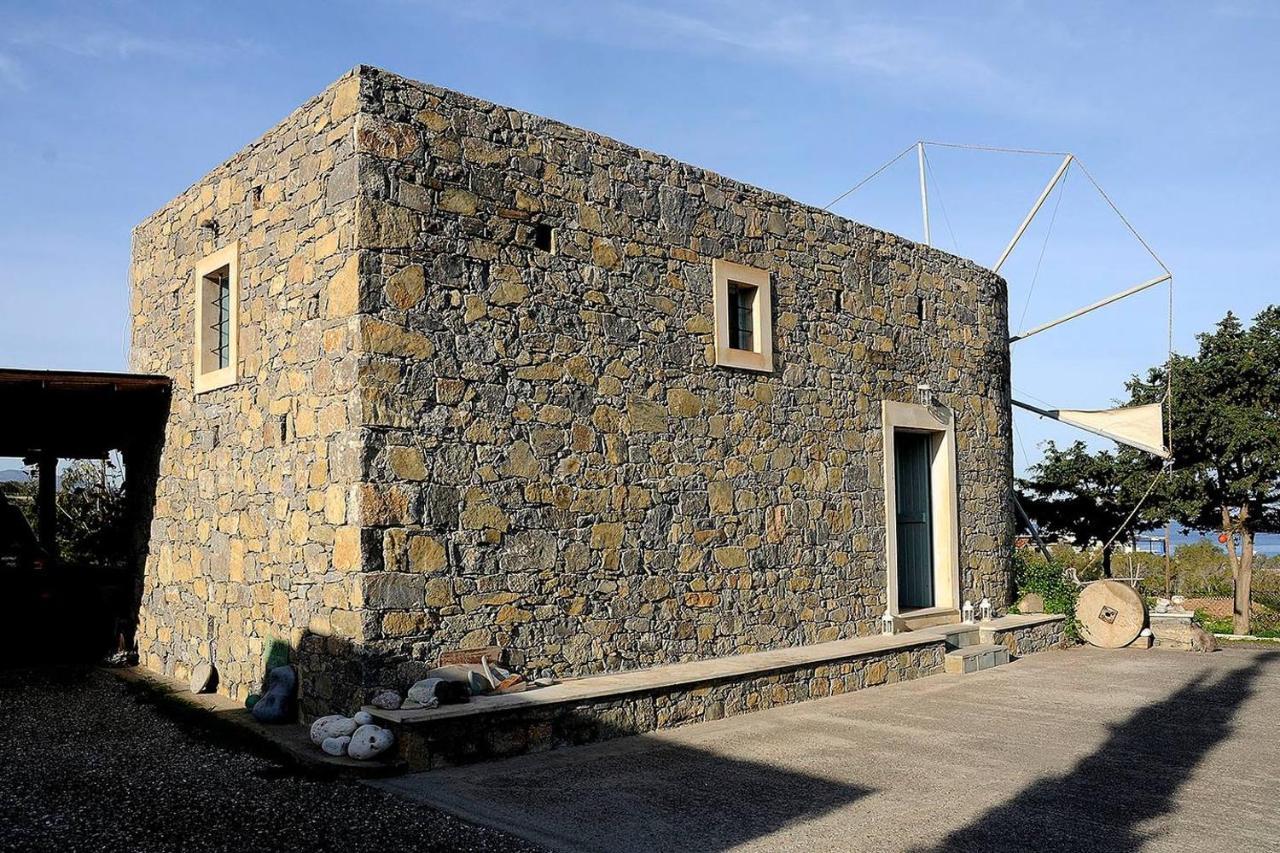 Authentic Cretan Stone Windmill Villa Sitia  Eksteriør billede